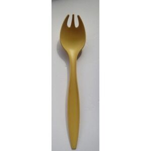 Vintage Tupperware Harvest Gold Salad Serving Utensil Spoon Fork